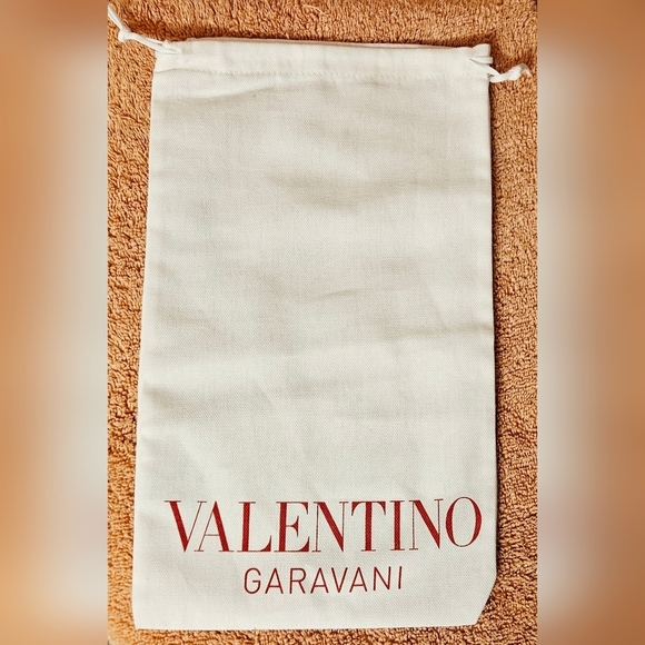 RARE Valentino Garavani White Red Drawstring Dust Bag Cover Pouch Travel Storage - Picture 2 of 5